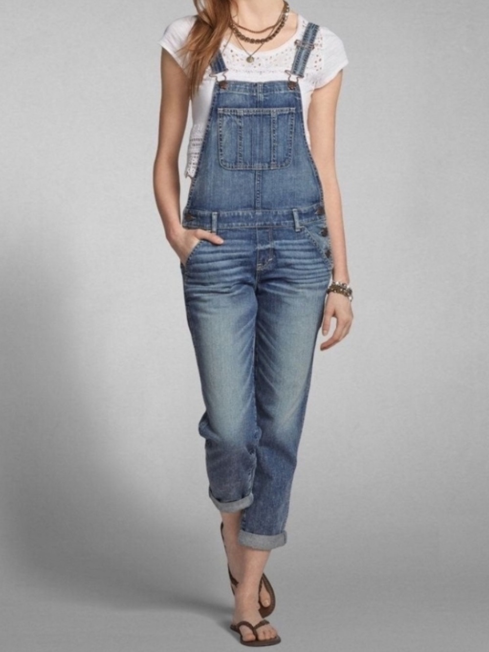 Abercrombie & Fitch Overalls with Raw Hem